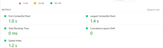 Website · Speed Optimization after screenshot